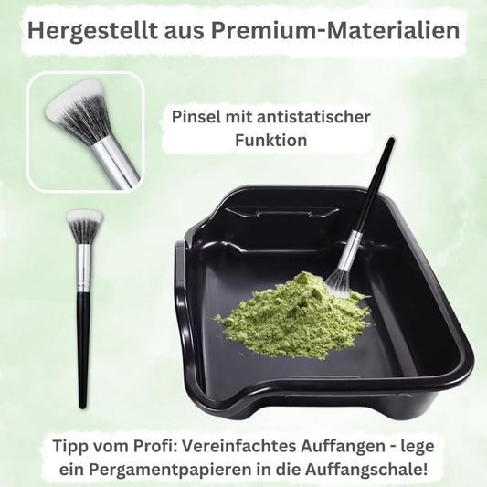 TINY FARM Trim Bin Set – mit Pollensieb, Trimmscheren & Netz – ergonomisches Trimming Tray & Dry Sift Sieb für Ernte & Grow