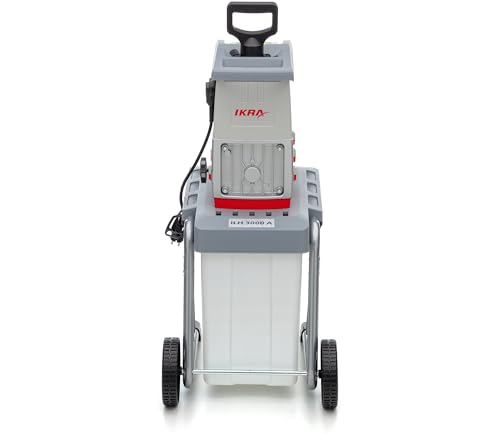 IKRA 81002880 Elektro Gartenhäcksler Walzenhäcksler ILH 3000 A, leise robust wartungsarm, Starke 3.000 Watt, Aststärke bis 44mm, 230 V