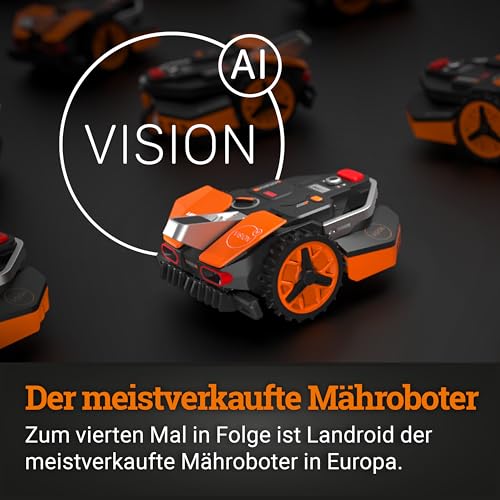 WORX Landroid Vision L1600 WR216E.1 Mähroboter 1600 m² – Ohne Begrenzungskabel, KI-Hindernisvermeidung
