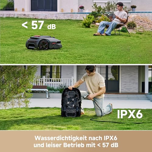 MOVA LiDAX Ultra 800 Mähroboter 800 m² – Ohne Begrenzungskabel, 3D LiDAR+Vision, 5 cm Kantenschnitt