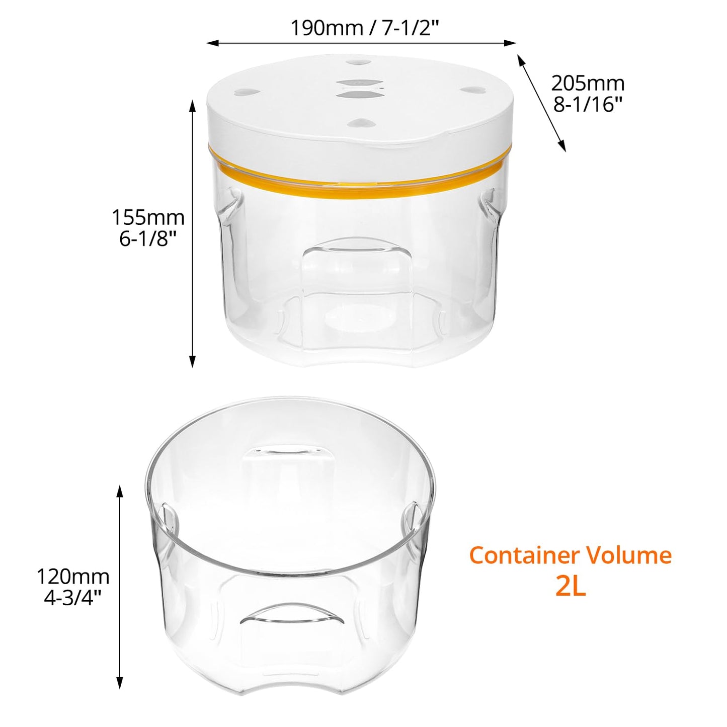 QWORK® Vakuumkammer 95 kPa zur Harzblasen-Entfernung – bis 2000 ml – leise <60 dB – in 10 Min. fertig