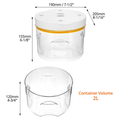 QWORK® Vakuumkammer 95 kPa zur Harzblasen-Entfernung – bis 2000 ml – leise <60 dB – in 10 Min. fertig