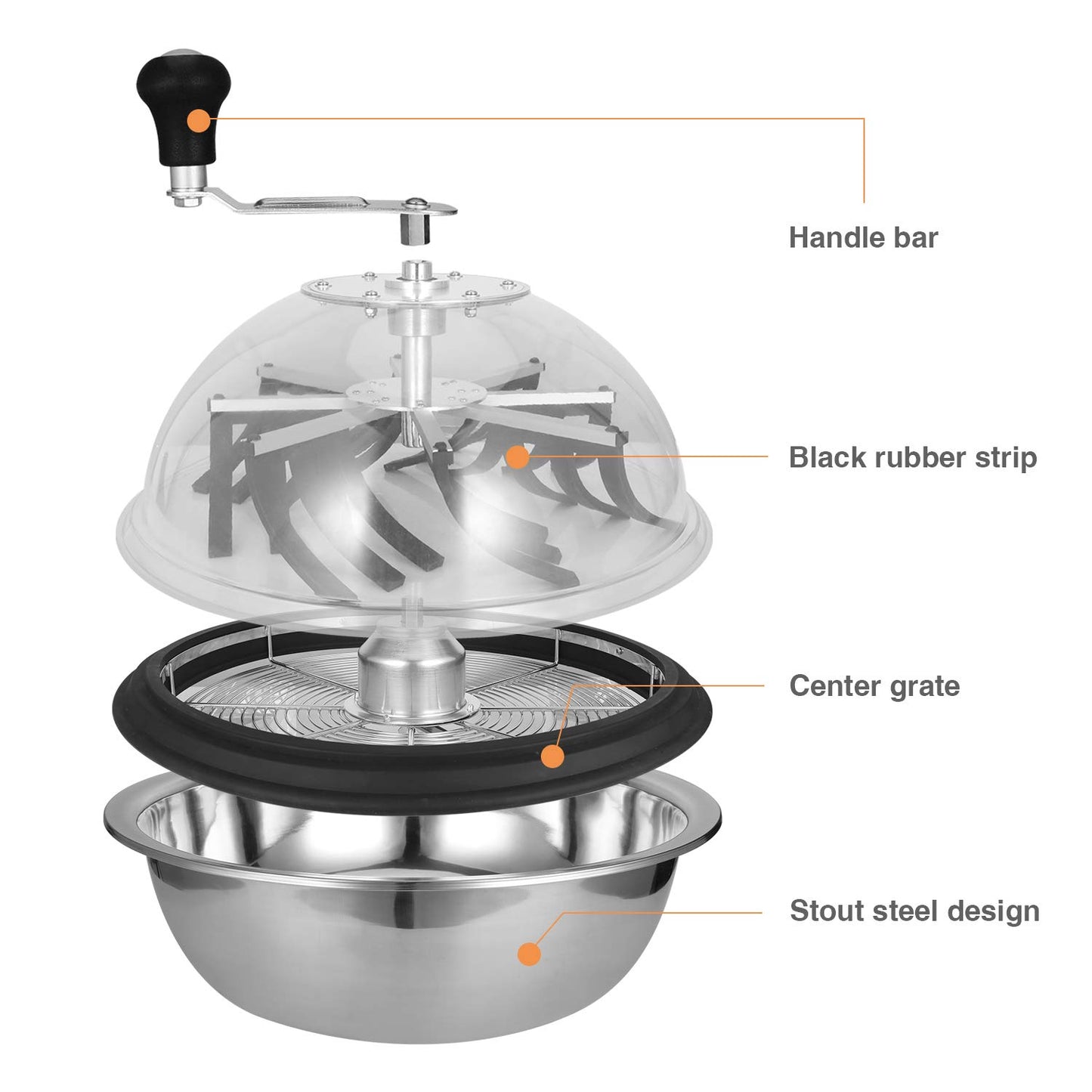Mi hogar 19 Zoll Schüsseltrimmer – Twisted Spin Cut für Pflanzenknospen & Blumen – mit scharfen Zahnrädern