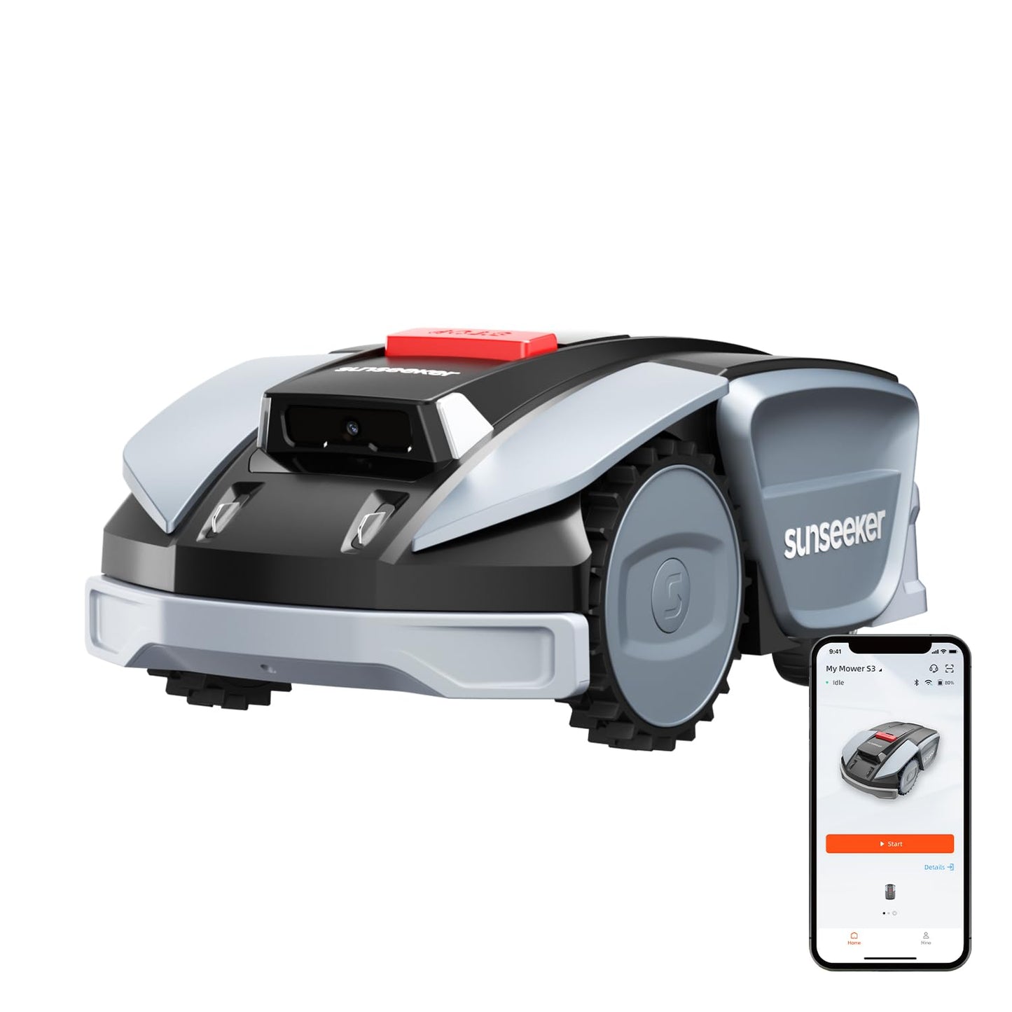 Sunseeker S3 Mähroboter 800 m² – Ohne Begrenzungskabel, RTK+Vision, App
