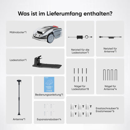 Sunseeker S5 AWD Mähroboter 1600m² – Ohne Begrenzungskabel, RTK+Vision, 60% Steigung, App