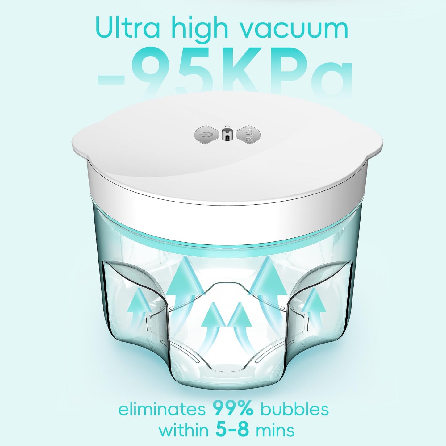 ISTOYO Vakuumkammer 95 kPa für Harz – entfernt 99 % Blasen in 8 Min – für Epoxidharz, Silikon, DIY & Schmuck