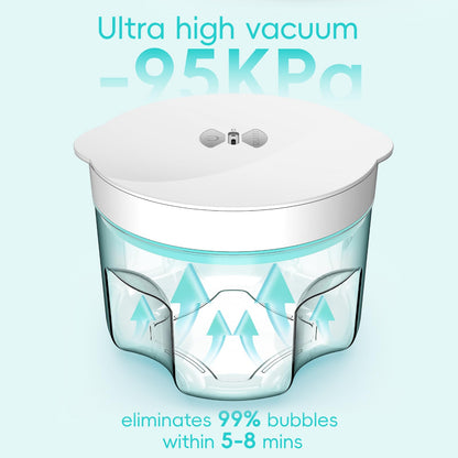 ISTOYO Vakuumkammer 95 kPa für Harz – entfernt 99 % Blasen in 8 Min – für Epoxidharz, Silikon, DIY & Schmuck