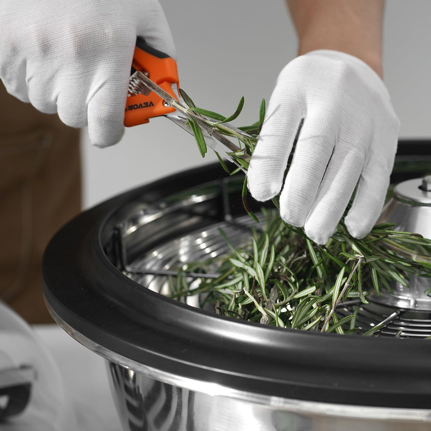VEVOR 19" Blattschüssel-Trimmer – manuelle Erntemaschine mit Netz & 3 Edelstahlklingen – für nasse & trockene Pflanzen Grow