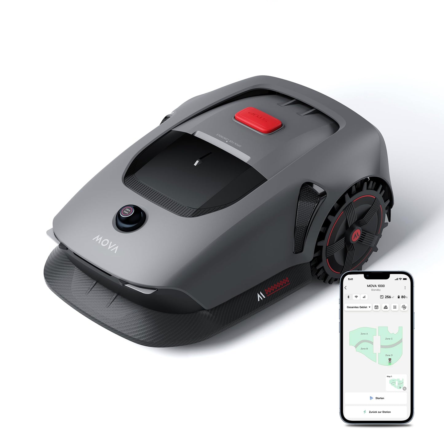 MOVA 1000 Mähroboter 1000 m² – Ohne Begrenzungskabel, 3D LiDAR, 360° Vision