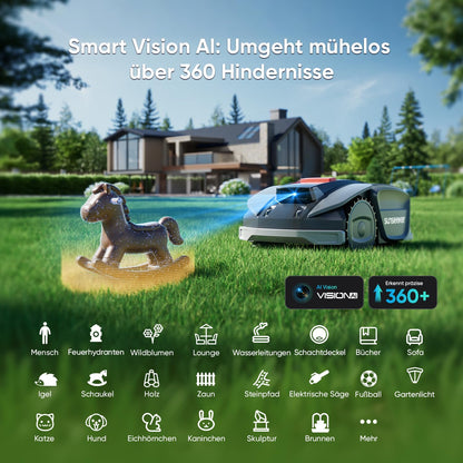 Sunseeker S3 Mähroboter 800 m² – Ohne Begrenzungskabel, RTK+Vision, App