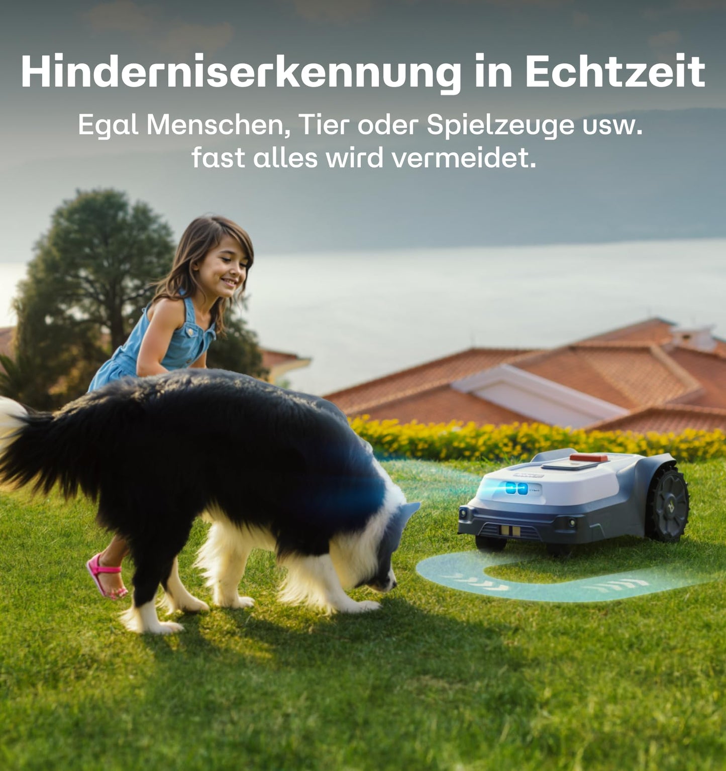 RoboUP T1200Pro Mähroboter 1200 m² (2025) – Ride-On Edge, KI-Hinderniserkennung