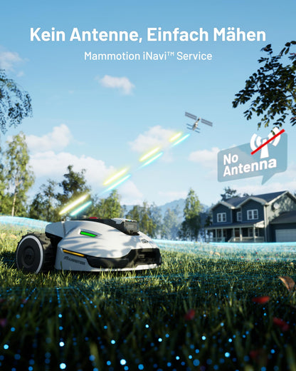 MAMMOTION YUKA 2000 Mähroboter 2400 m² – Ohne Begrenzungskabel, NetRTK+Vision, 50% Steigung