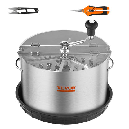 VEVOR 16" Knospentrimmer – manuelle Erntemaschine mit 2 Gittern – für nasse & trockene Pflanzen – Bowl Tumble Cutter