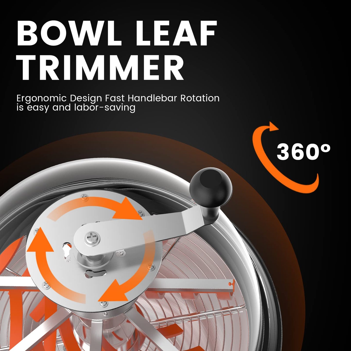 Spider Farmer 16 Zoll Bowl Trimmer – Twisted Spin Cut mit Edelstahlklingen – für Knospen, Blumen & Gartenarbeit