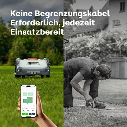 RoboUP T600 Mähroboter 800 m² – Ohne Begrenzungskabel, RTK, KI-Erkennung, 20° Steigung