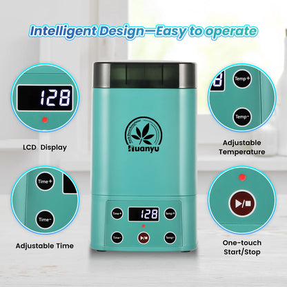 Huanyu Decarboxylator, aus PP, PC, Aluminium, Silikon, für Kräuter, Kräuteröl, Infusionsmaschine, Butteröl-Ei
