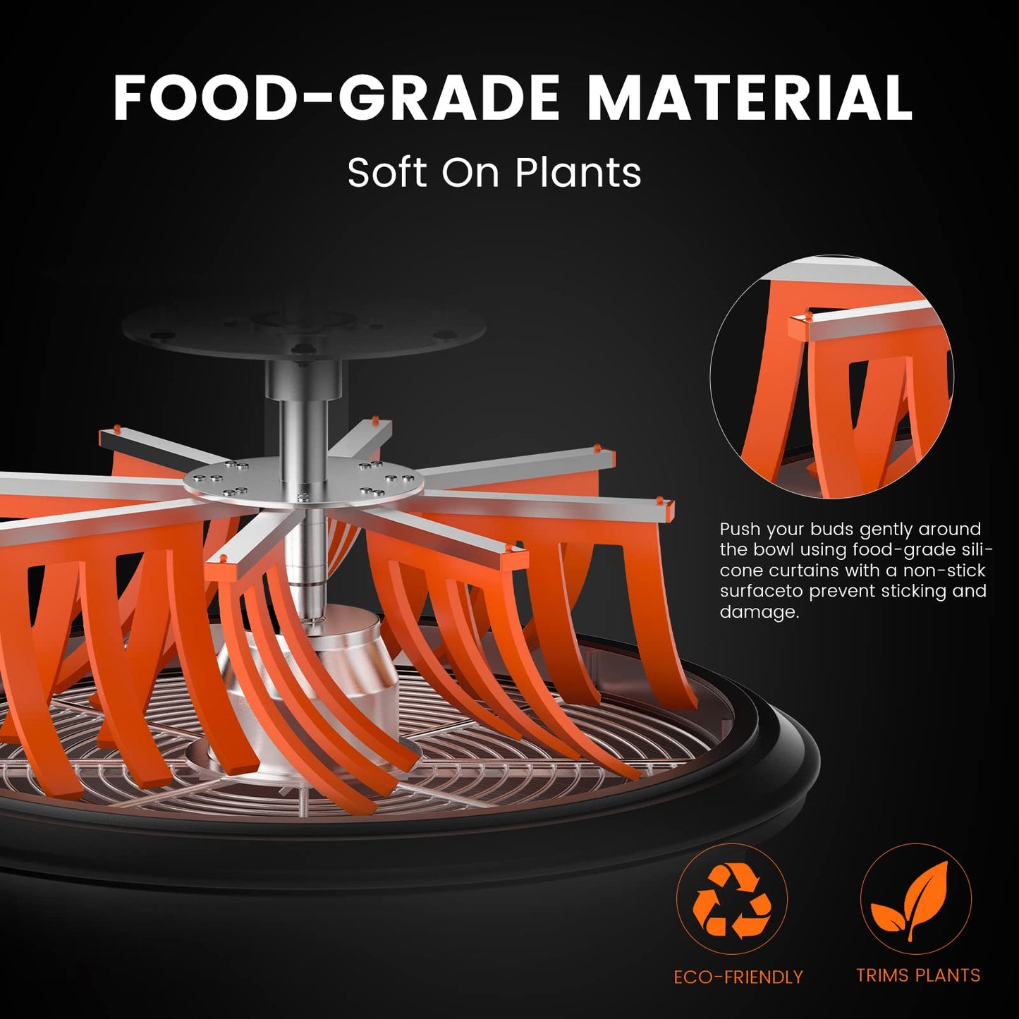 Spider Farmer 16 Zoll Bowl Trimmer – Twisted Spin Cut mit Edelstahlklingen – für Knospen, Blumen & Gartenarbeit