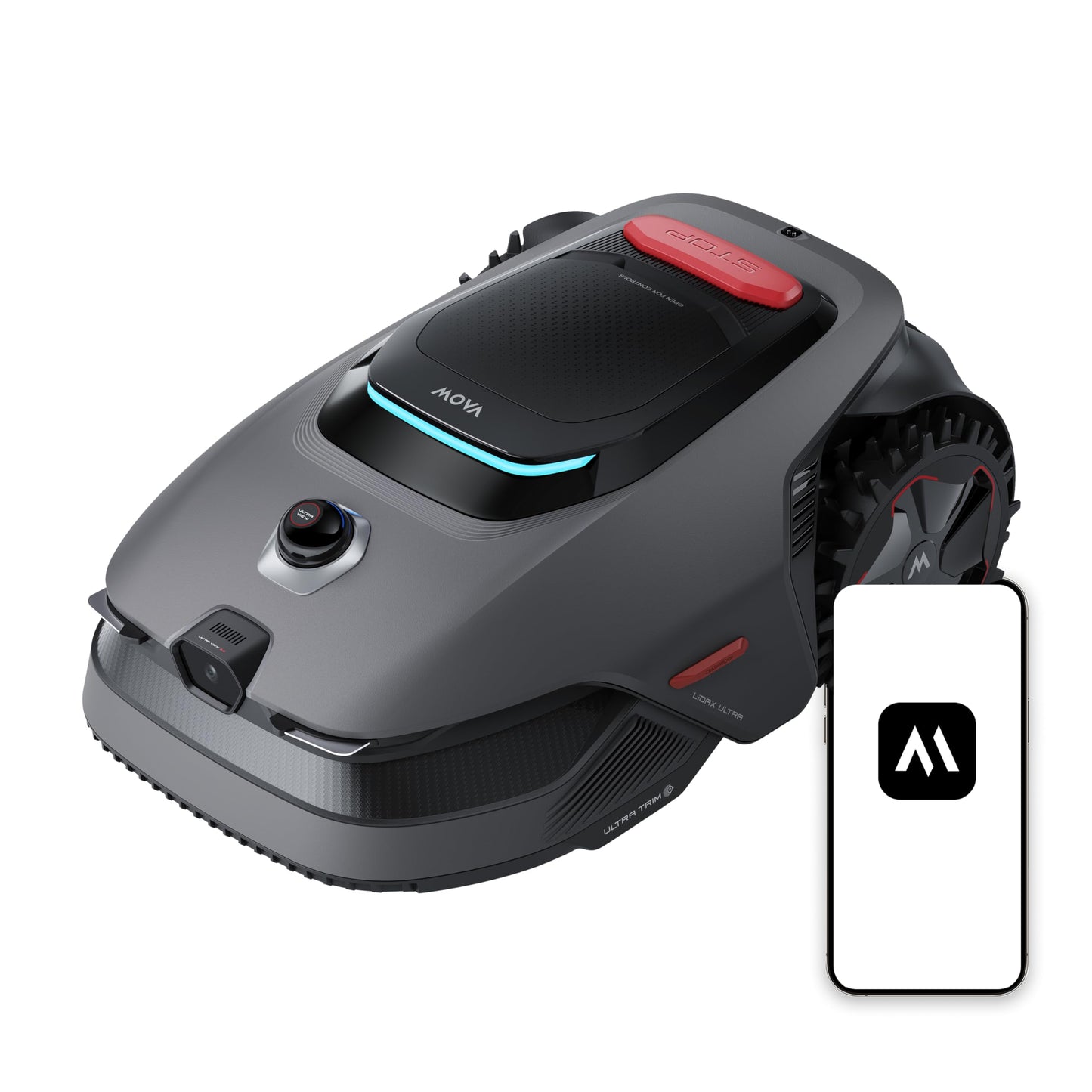 MOVA LiDAX Ultra 1600 Mähroboter 1600 m² – Ohne Begrenzungskabel, 3D LiDAR+Vision, 4G, Kantenschnitt