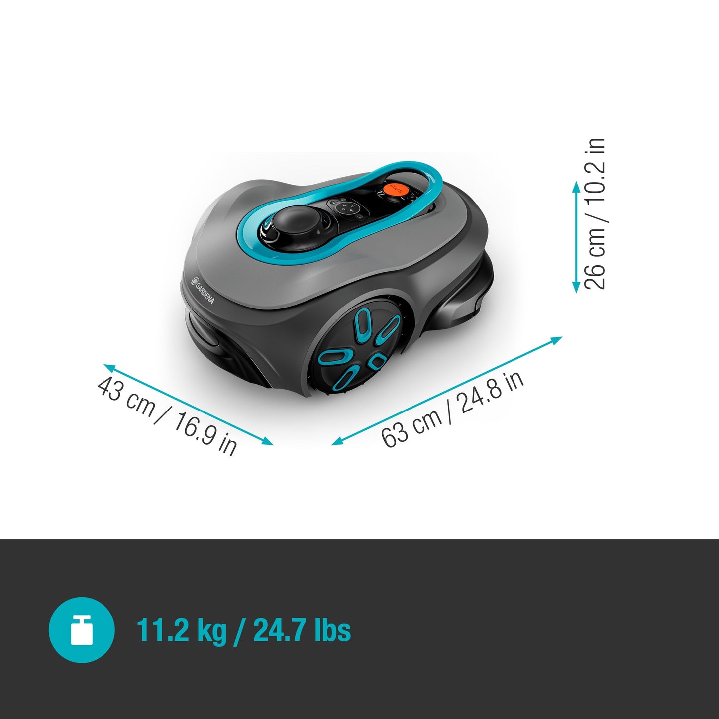 Gardena smart SILENO Free Mähroboter 1200 m² – Ohne Begrenzungskabel, LONA, App (19923-20)