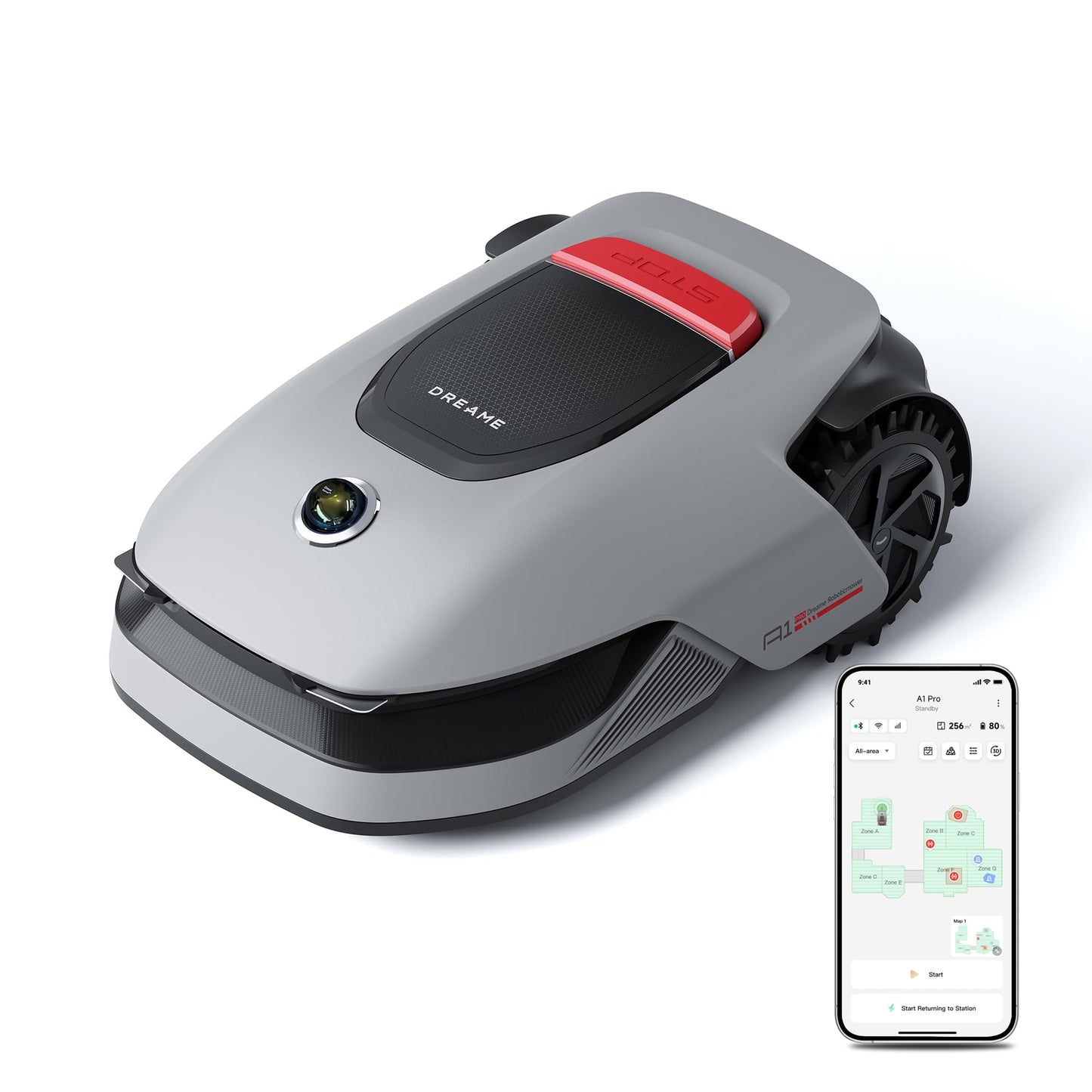 Dreame A1 Pro Mähroboter 2000 m² – Ohne Begrenzungskabel, 3D LiDAR, OmniSense