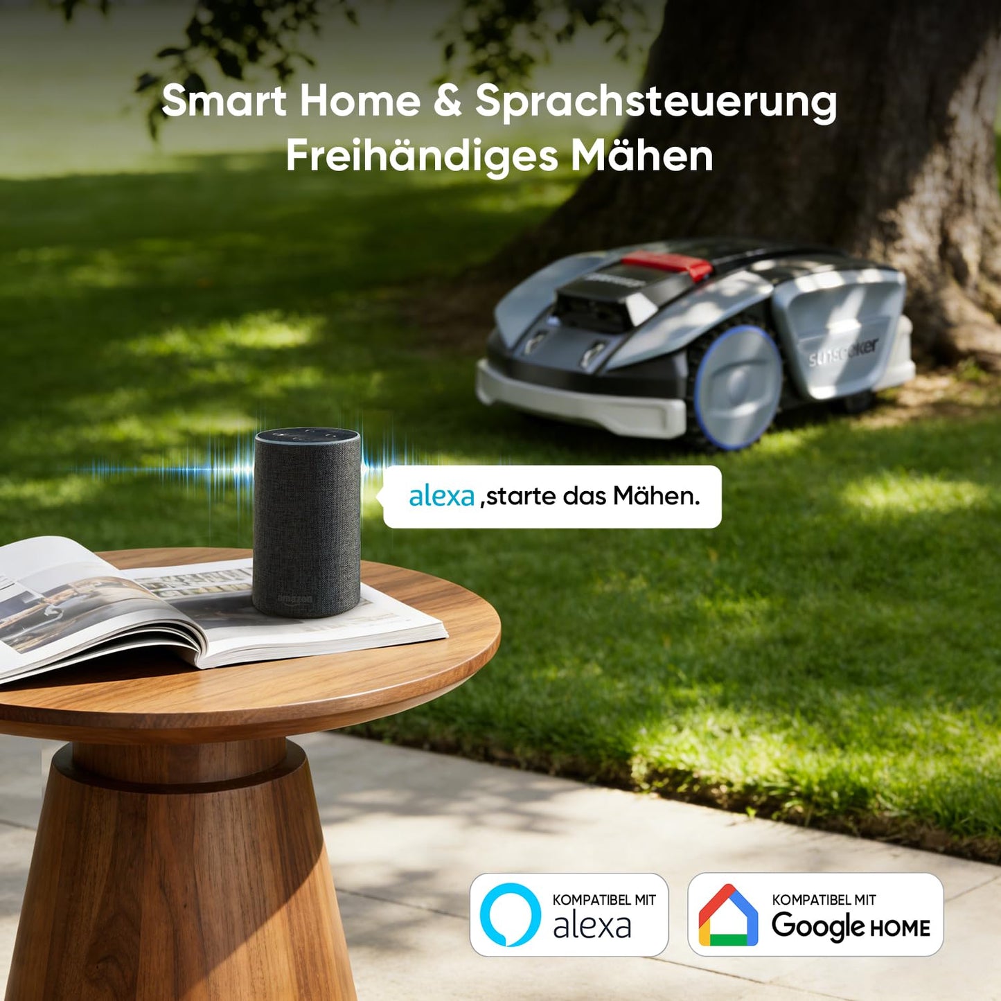 Sunseeker S3 Mähroboter 800 m² – Ohne Begrenzungskabel, RTK+Vision, App