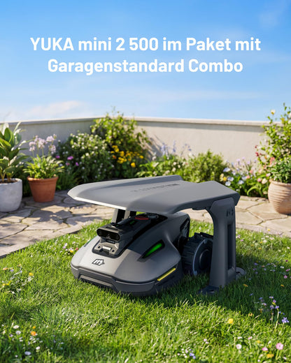 MAMMOTION YUKA mini 2 Mähroboter 500 m² inkl. Garage – Ohne Begrenzungskabel, 3-Kamera-Vision