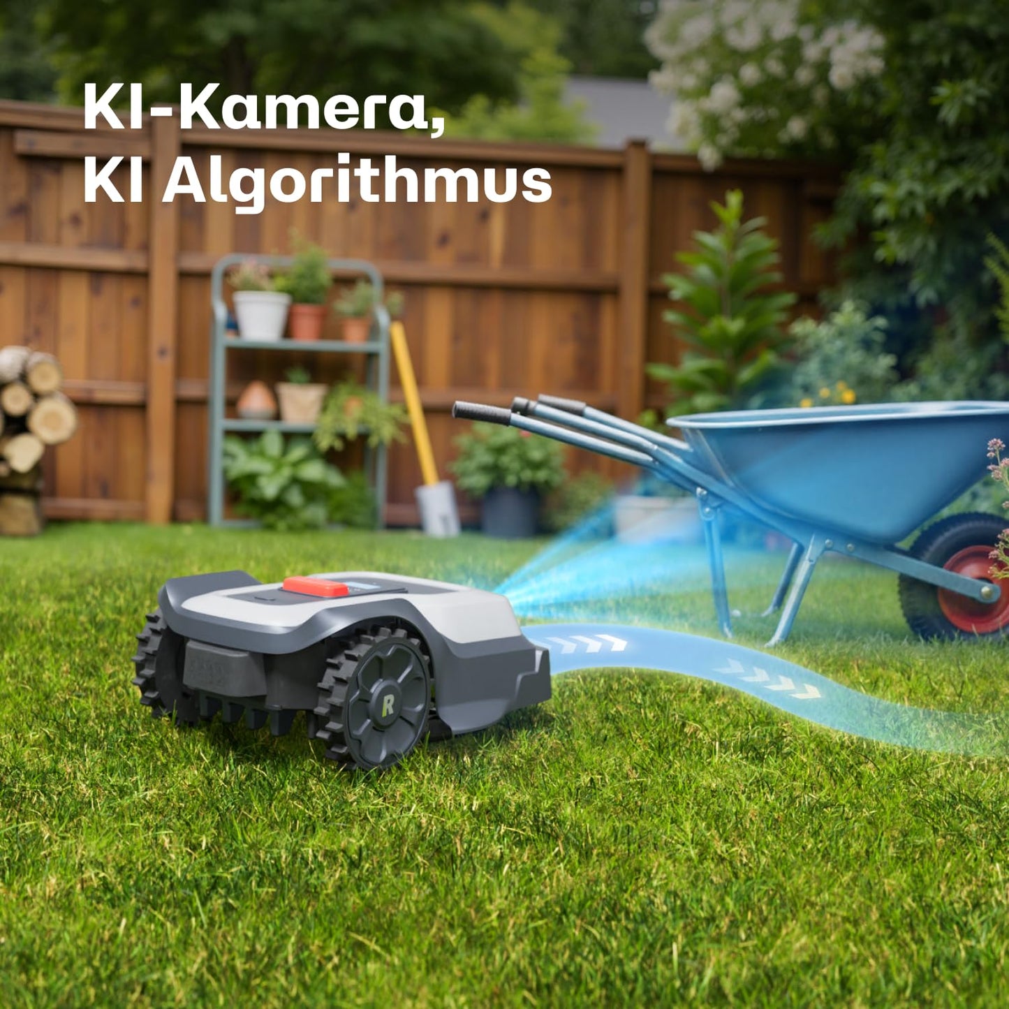 RoboUP T600 Mähroboter 800 m² – Ohne Begrenzungskabel, RTK, KI-Erkennung, 20° Steigung