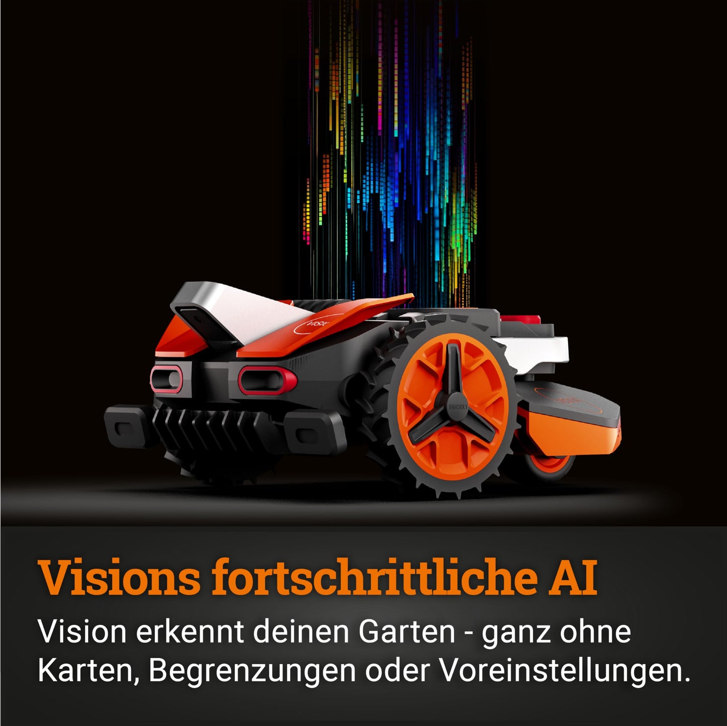 WORX Landroid Vision M550 WR205E Mähroboter 550 m² – Ohne Begrenzungskabel, KI-Hindernisvermeidung