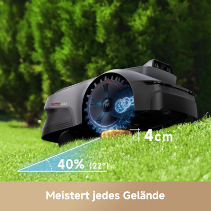 MOVA ViAX 250 Mähroboter 250 m² – Ohne Begrenzungskabel, Dual-Vision, Kantenschnitt