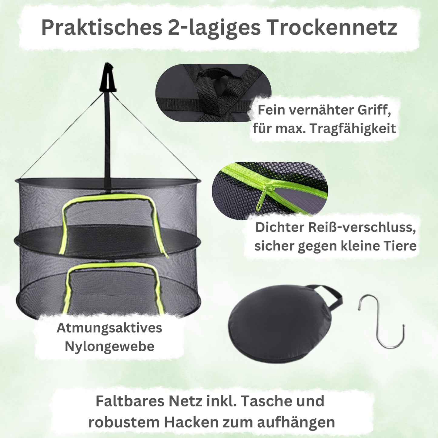 TINY FARM Trim Bin Set – mit Pollensieb, Trimmscheren & Netz – ergonomisches Trimming Tray & Dry Sift Sieb für Ernte & Grow