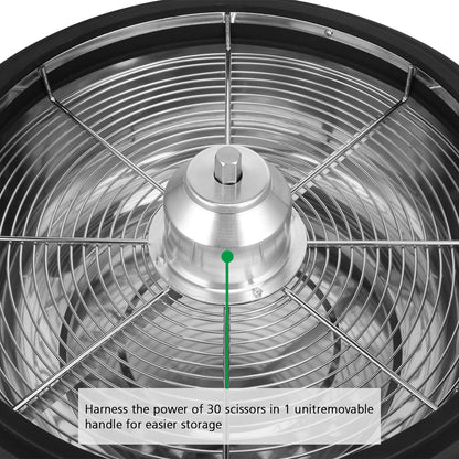 Mi hogar 19 Zoll Schüsseltrimmer – Twisted Spin Cut für Pflanzenknospen & Blumen – mit scharfen Zahnrädern