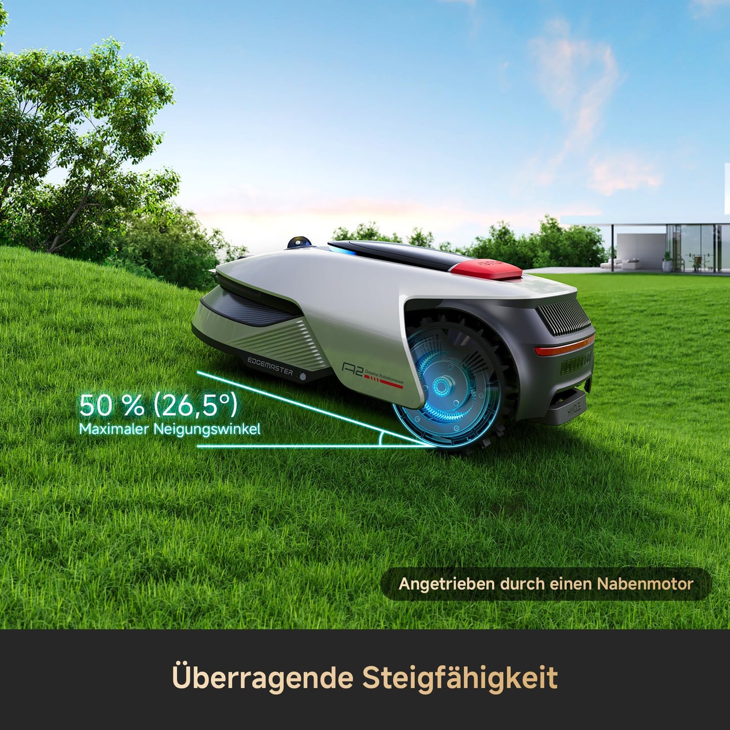 Dreame A2 3000 Mähroboter 3000 m² – Ohne Begrenzungskabel, 3D LiDAR+Vision, OmniSense 2.0