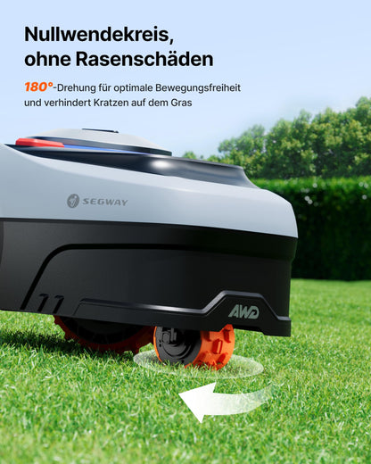Navimow i208 AWD Mähroboter 800 m² inkl. Garage S – Ohne Begrenzungskabel, NRTK+Vision, 45% Steigung