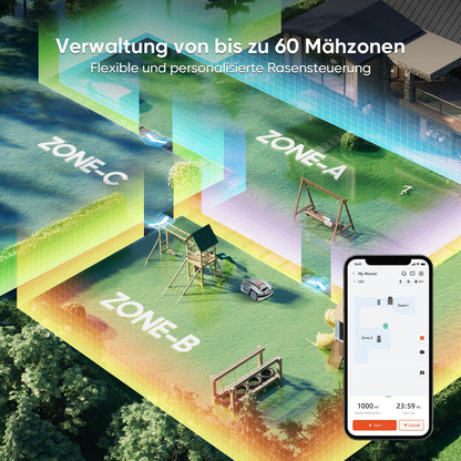 Sunseeker S3 Mähroboter 800 m² – Ohne Begrenzungskabel, RTK+Vision, App