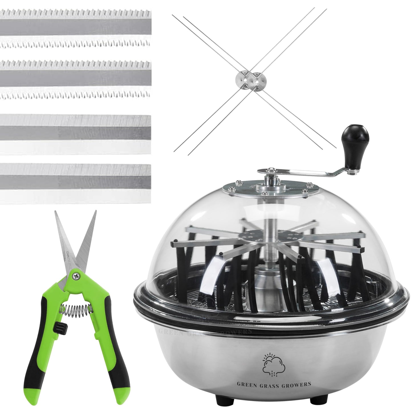 Green Grass Growers 33 cm Blattschüssel-Trimmer – für Blätter, Knospen, Wurzeln – scharf wie 30 Scheren – Garten & Hydroponik