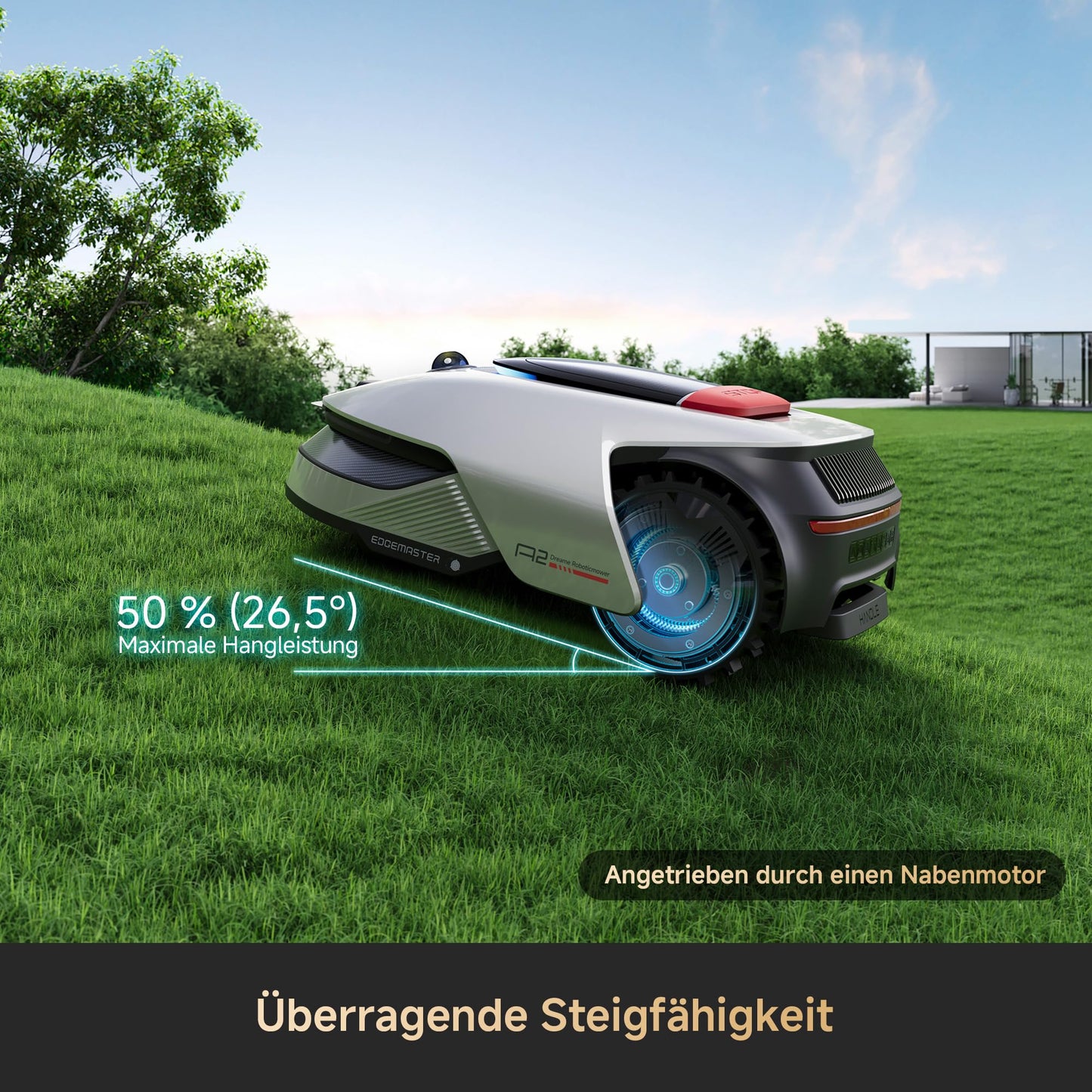 Dreame A2 Mähroboter 1200 m² – Ohne Begrenzungskabel, 3D LiDAR+Vision, 50% Steigung