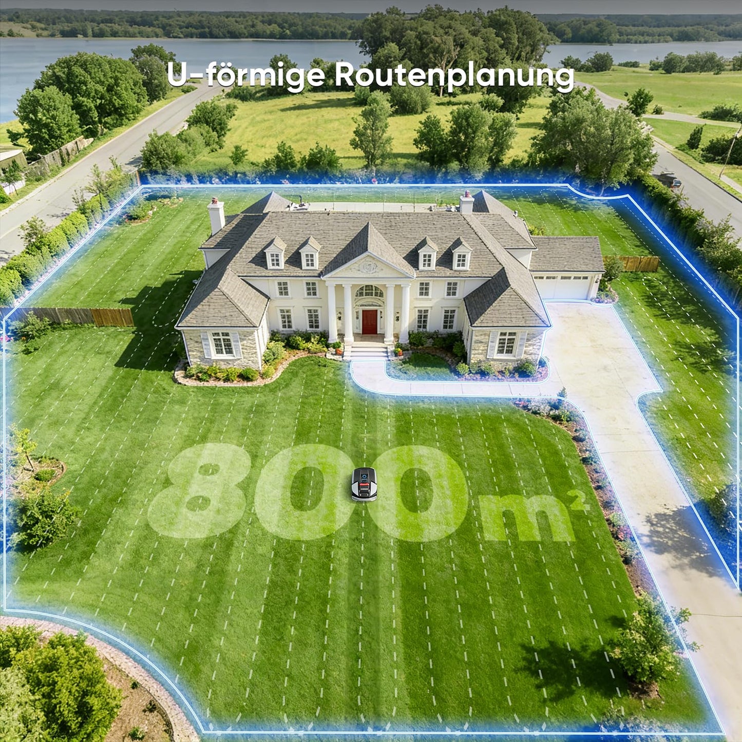 Sunseeker S3 Mähroboter 800 m² – Ohne Begrenzungskabel, RTK+Vision, App