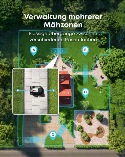 eufy E18 Mähroboter 1200 m² – Ohne Begrenzungskabel, TrueVision, Präzisionsrandschnitt