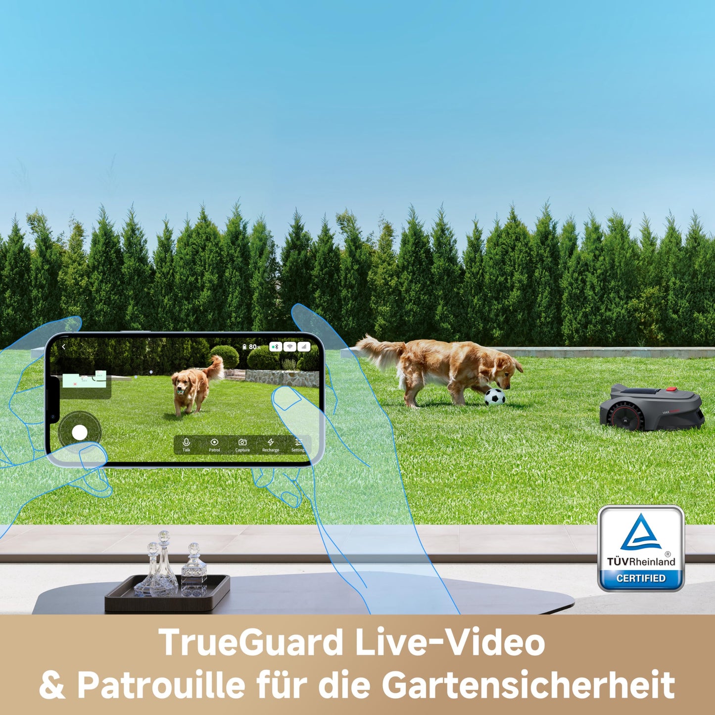 MOVA ViAX 250 Mähroboter 250 m² – Ohne Begrenzungskabel, Dual-Vision, Kantenschnitt