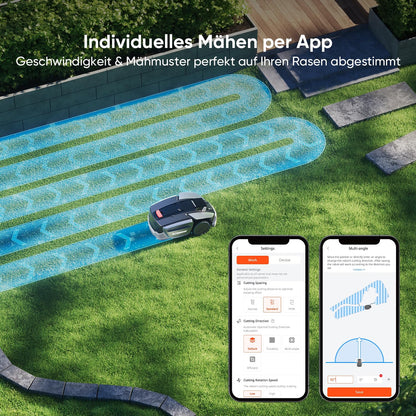 Sunseeker S5 AWD Mähroboter 1600m² – Ohne Begrenzungskabel, RTK+Vision, 60% Steigung, App