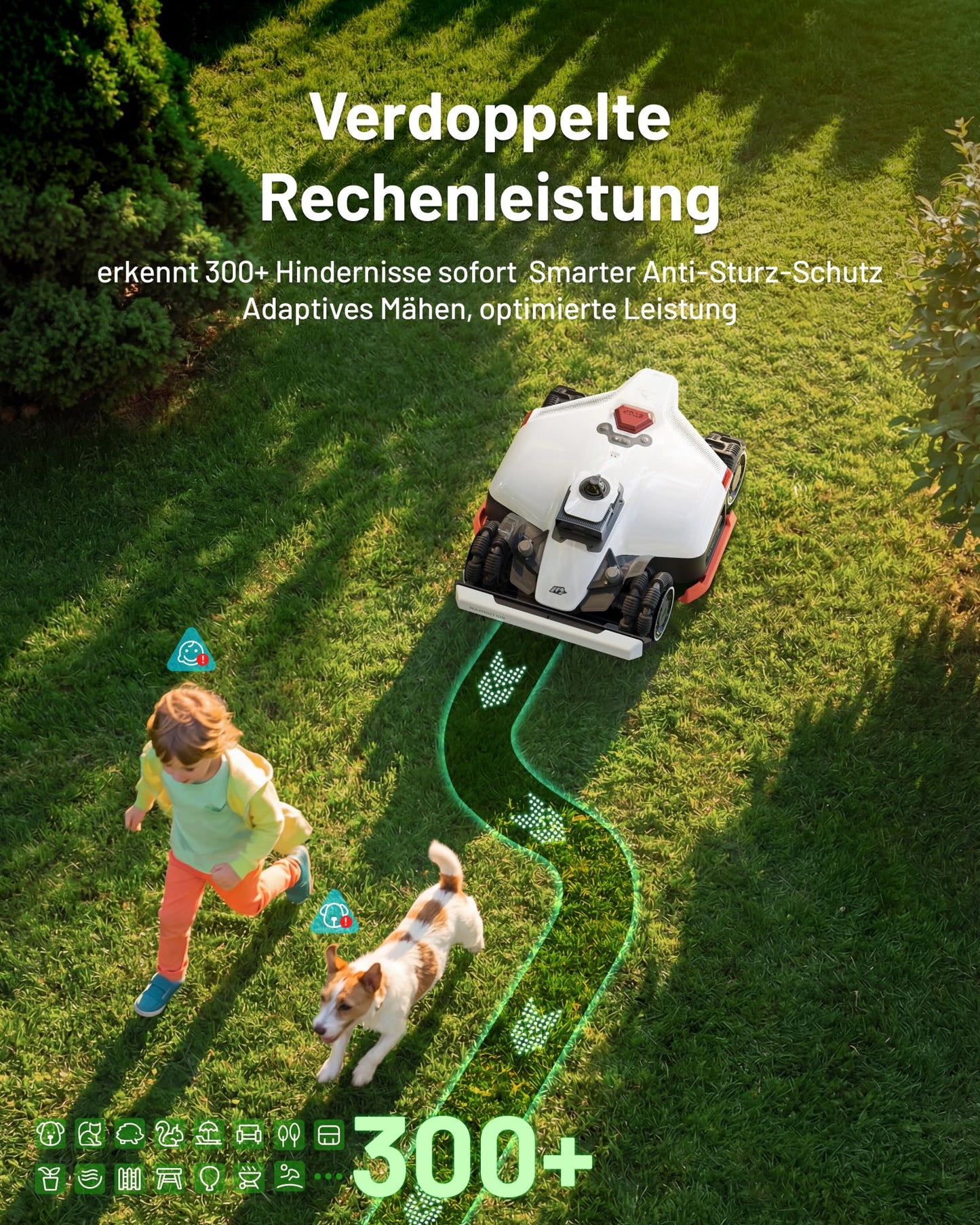 MAMMOTION LUBA 3 AWD Mähroboter 3000 m² – Ohne Begrenzungskabel, LiDAR+NetRTK, 80% Steigung