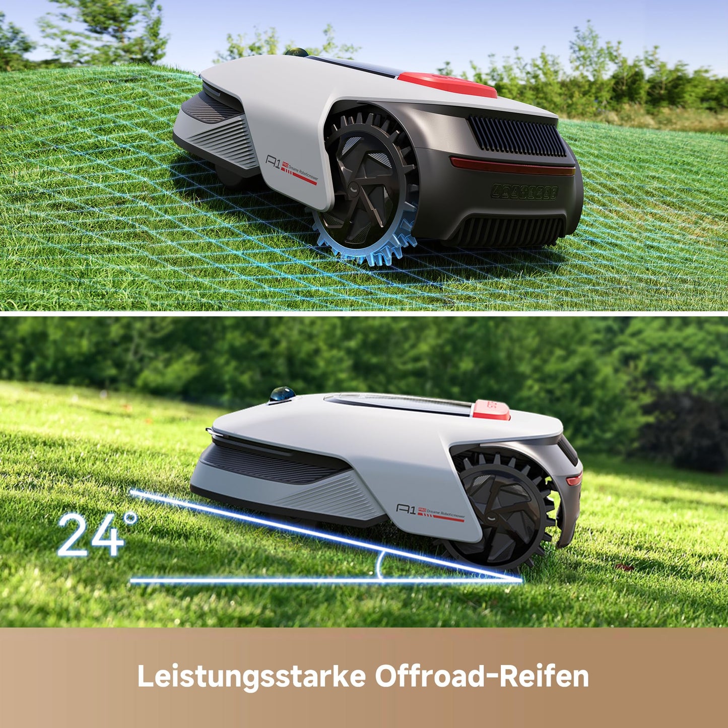 Dreame A1 Pro Mähroboter 2000 m² – Ohne Begrenzungskabel, 3D LiDAR, OmniSense