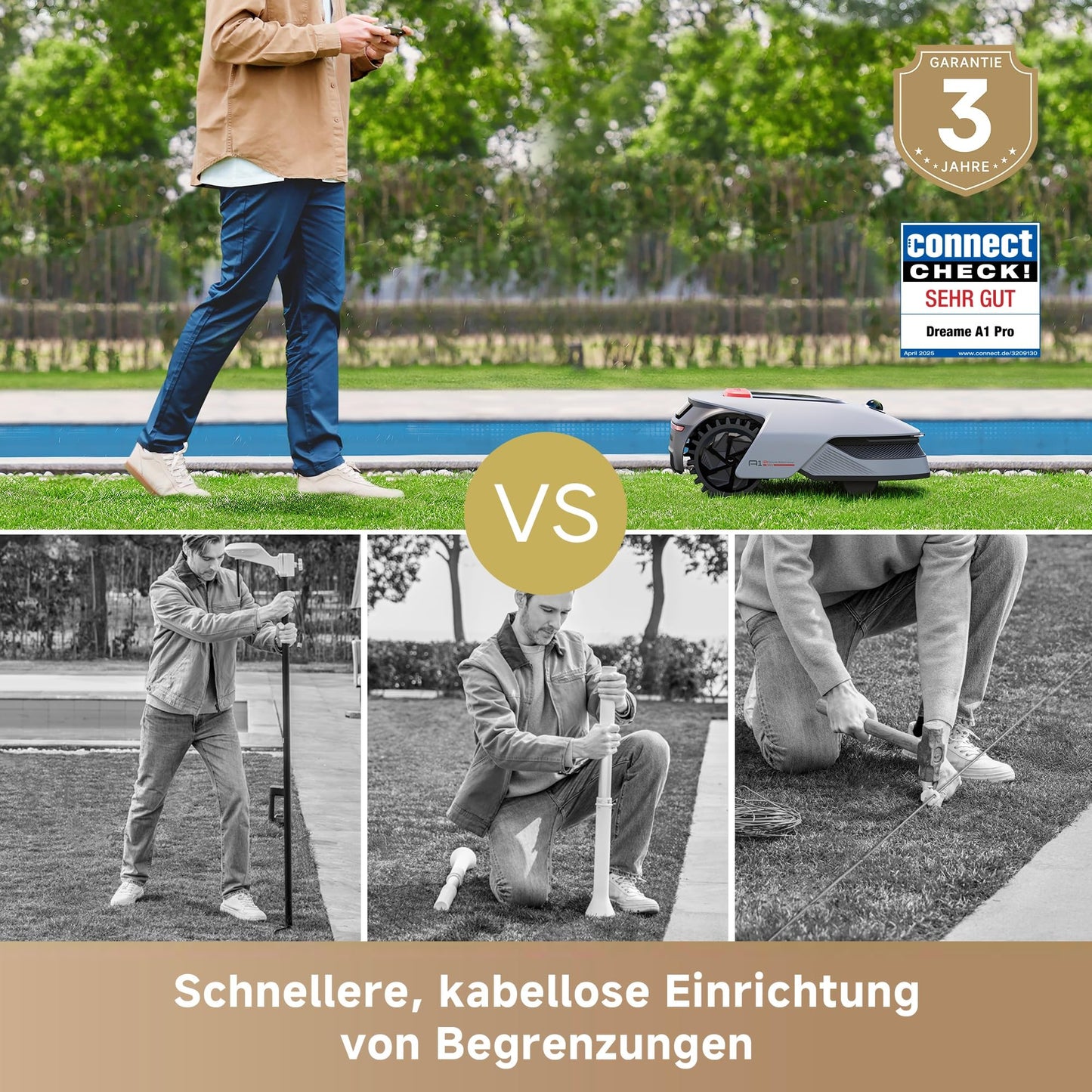 Dreame A1 Pro Mähroboter 2000 m² – Ohne Begrenzungskabel, 3D LiDAR, OmniSense
