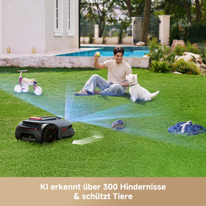 MOVA LiDAX Ultra 1600 Mähroboter 1600 m² – Ohne Begrenzungskabel, 3D LiDAR+Vision, 4G, Kantenschnitt