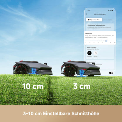 MOVA LiDAX Ultra 800 Mähroboter 800 m² – Ohne Begrenzungskabel, 3D LiDAR+Vision, 5 cm Kantenschnitt