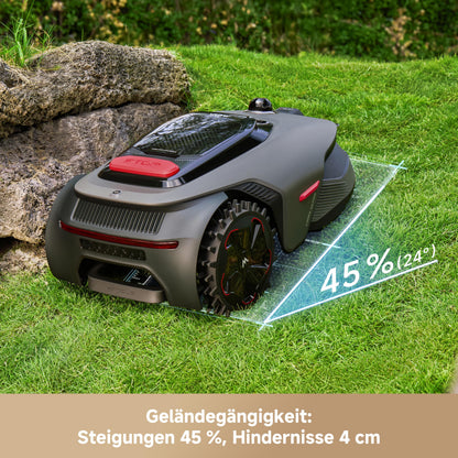 MOVA LiDAX Ultra 800 Mähroboter 800 m² – Ohne Begrenzungskabel, 3D LiDAR+Vision, 5 cm Kantenschnitt