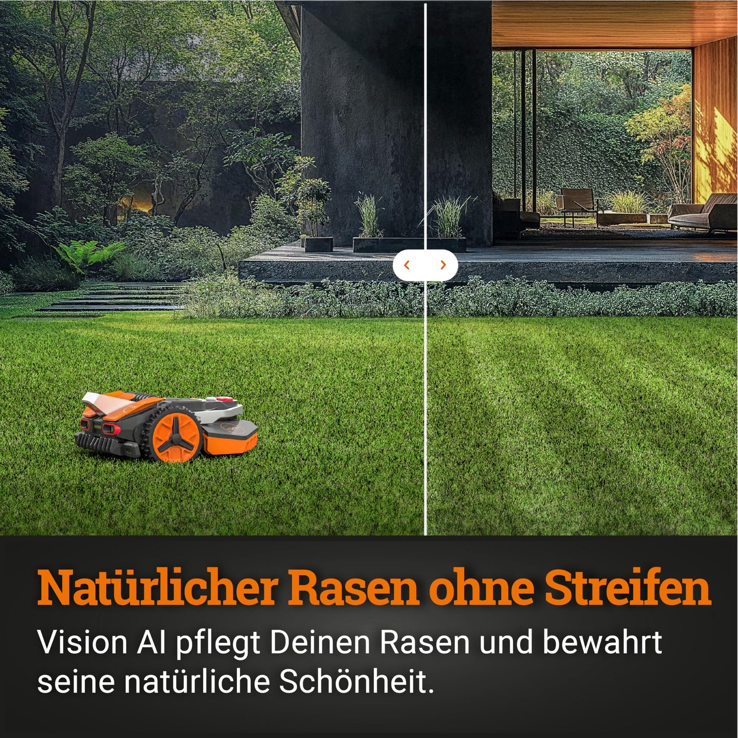 WORX Landroid Vision M550 WR205E Mähroboter 550 m² – Ohne Begrenzungskabel, KI-Hindernisvermeidung