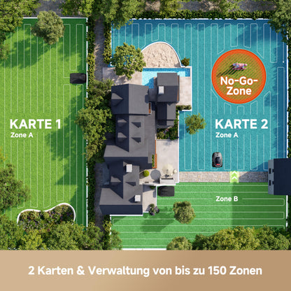 MOVA LiDAX Ultra 800 Mähroboter 800 m² – Ohne Begrenzungskabel, 3D LiDAR+Vision, 5 cm Kantenschnitt